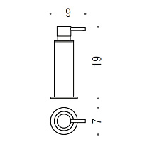 Colombo Design Mini Дозатор для жидкого мыла подвесной, латунная колба, цвет: stainless steel B9342.HPS1