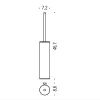 Colombo Design Mini Ершик для унитаза подвесной, с колбой из нержавеющей стали, цвет:stainless steel B4007.HPS1