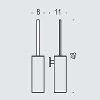 Colombo Design Look Ершик для унитаза подвесной, с латунной колбой, цвет: graphite B1607.GL