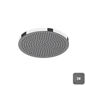 Almar Velvet 230 Верхний душ без кронштейна d23,2 см, 1 режим, цвет: brushed gun metal E044292.GM