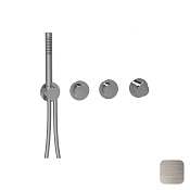 Almar Push Round Термостат для душа, внешняя часть на 2 потребителя, цвет: nickel brushed E180433.NB