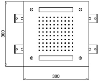 Almar Square 300 Потолочный душ 30х30 см, встраиваемый, 1 режим, цвет: matt black E044174.MB