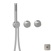 Almar Modular Round Термостат для душа, внешняя часть на 2 потребителя, цвет: nickel brushed E180133.NB