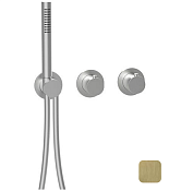 Almar Modular Round Термостат для душа, внешняя часть на 2 потребителя, цвет: brushed high brass E180133.HB