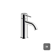 Almar Round Смеситель для раковины на 1 отверстие, без д/к, излив 11,8 см, цвет: brushed gun metal E214000.GM