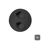 Almar Core Round Смеситель для душа, внешняя часть на 2 потребителя, цвет: brushed gun metal E186532.GM