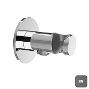 Almar Round Шланговое подключение для лейки с держателем, цвет: brushed gun metal E095037.GM