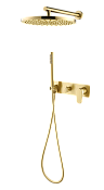 Boheme Spectre Душевой комплект встраиваемый - смеситель, верхний, ручной душ, цвет: matt gold 454-MG