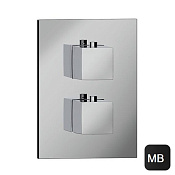 Almar Core Square Термостат для душа, внешняя часть на 3 потребителя, цвет: matt black E176823.MB