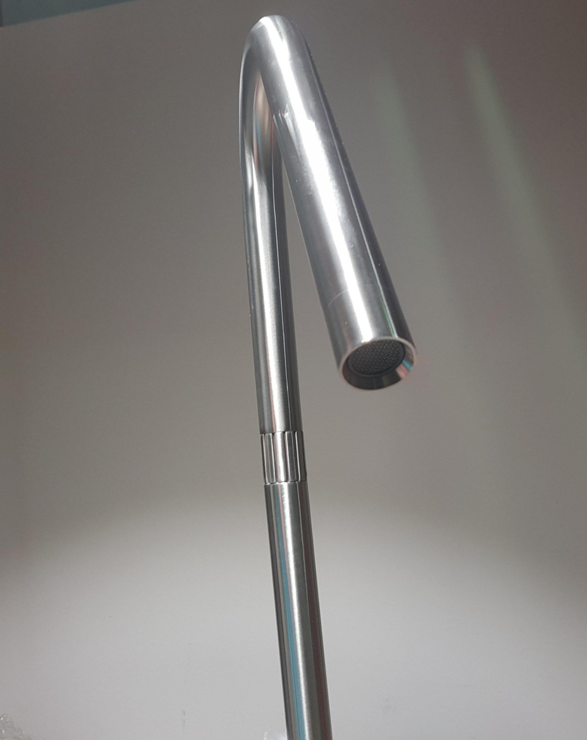 Kerasan Смеситель для раковины, напольный, с прогрессивным картриджем, цвет: нерж. сталь сатин. 756198 NEW