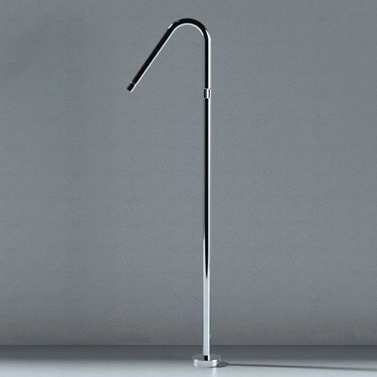 Kerasan Смеситель для раковины, напольный, с прогрессивным картриджем, цвет: нерж. сталь сатин. 756198 NEW