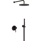 Kludi Bozz Душевой комплект: встраив. смеситель, без излива, верхний и ручной душ, цвет: черный мат. 387363976