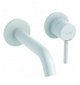 Kludi Bozz Смеситель для раковины встраиваемый, внешняя часть, излив 18 см, цвет: белый матовый 382445376