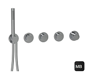 Almar Push Round Термостат для душа, внешняя часть на 3 потребителя, цвет: matt black E180434.MB