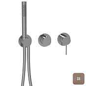 Almar Modular Round Смеситель для душа, внешняя часть на 2 потребителя, цвет: brushed copper E180142.CO