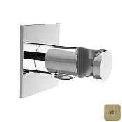 Almar Square Шланговое подключение для лейки с держателем, цвет: brushed high brass E095039.HB