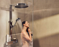 Hansgrohe Rainfinity Душевая стойка с термостат. смесит., верхним и ручным душем, шланг, цвет: хром 26853000