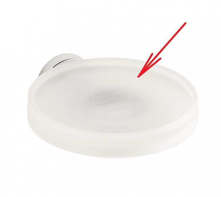 Colombo Design Nordic Мыльница, стеклянная чаша, запасная, цвет: chrome B5251