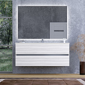 Sanvit Кубэ-2 Тумба подвесная для ванной комнаты, 120х46х50h см, 2 ящика, цвет: ясень kkube2120yas