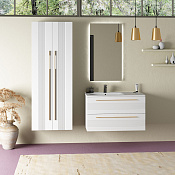 Sanvit Соната-2 Тумба подвесная для ванной комнаты, 90х45х50h см, 2 ящика, 3D вставка, цвет: по RAL ksonata2090L