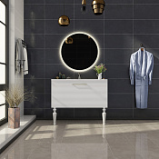 Sanvit Эмми 3D Тумба напольная для ванной комнаты, 89х45 см, 2 ящика, 3D фасад, цвет: по RAL kemmy0903d