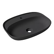 Alice Form Раковина чаша 60х45х12h см, без перелива, цвет: черный матовый 22460108