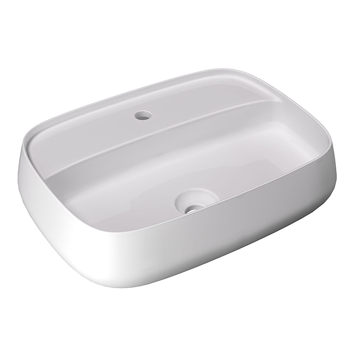 Alice Nur Раковина чаша 60х45х14h см, без перелива, цвет: белый 33210101