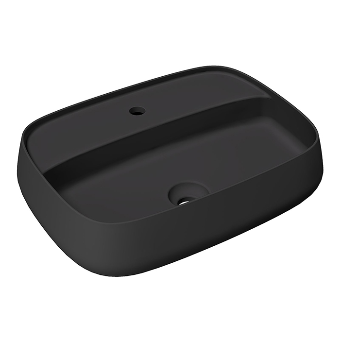 Alice Nur Раковина чаша 60х45х14h см, без перелива, цвет: черный матовый 33210108