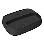 Alice Nur Раковина чаша 60х45х14h см, без перелива, цвет: черный матовый 33210108