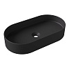 Alice Hide Раковина чаша 65х35х12h см, без перелива, цвет: черный матовый 31120108