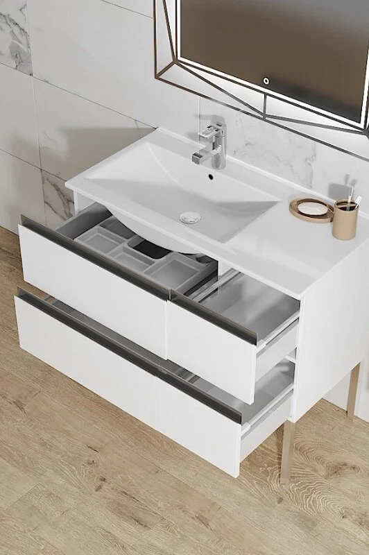 Sanvit Раковина накладная 92х46 см, с переливом, 1 отверстие под смеситель, цвет: белый r9090R