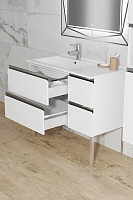 Sanvit Раковина накладная 92х46 см, с переливом, 1 отверстие под смеситель, цвет: белый r9090R