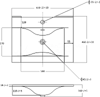 Sanvit Раковина накладная 62х46 см, с переливом, 1 отверстие под смеситель, цвет: белый r9060d
