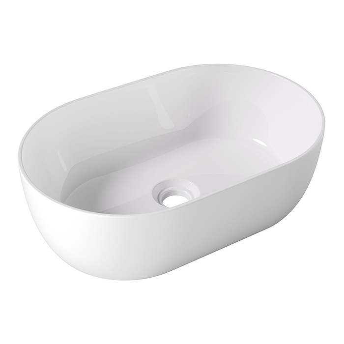 Alice Unica Раковина чаша 55х35х17h см, без перелива, цвет: белый 32120101
