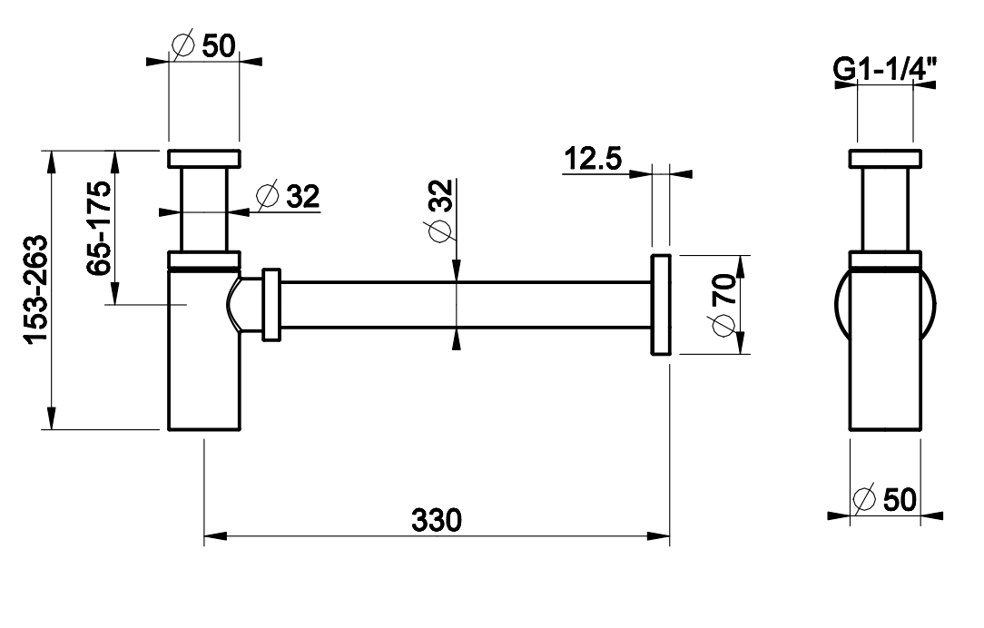 Gessi Сифон для раковины, цвет: copper brushed PVD 01377#708