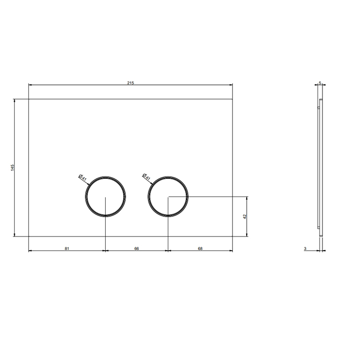 Gessi Клавиша смыва двойная для Tece (TeceProfil, TeceBox), цвет: matte white 54617#279
