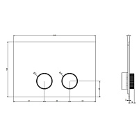 Gessi Ingranaggio Клавиша смыва двойная для инсталляции Tece, цвет: finox brushed nickel 54641#149