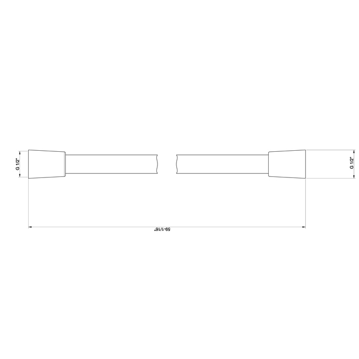 Gessi Душевой шланг Cromalux 150 см, цвет: matte black 01637#299