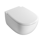 Globo Daily Унитаз подвесной 53х35, безободковый, с системой скрытого крепежа, цвет: белый глянцевый DNS02BI