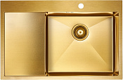 Paulmark Kroner Кухонная мойка нержавеющая сталь 78x51 см, цвет: брашированное золото PM217851-BGR