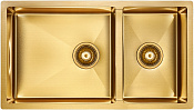 Paulmark Gerberg Кухонная мойка нержавеющая сталь 78x44 см, цвет: брашированное золото PM227844-BG