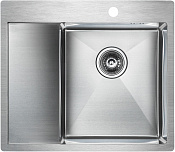 Paulmark Kroner Кухонная мойка нержавеющая сталь 59x51 см, цвет: брашированная сталь PM225951-BSR