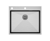 Paulmark Kroner-Edge Кухонная мойка нержавеющая сталь 59x51 см, цвет: брашированная сталь PM775951-BS