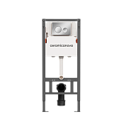 Ceramicanova Balance/Circle Инсталляция для унитаза, панель слива и крепеж, цвет: хром глянцевый CN121001CH