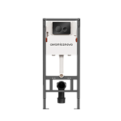 Ceramicanova Balance/Circle Инсталляция для унитаза, панель слива и крепеж, цвет: черный матовый CN121001MB