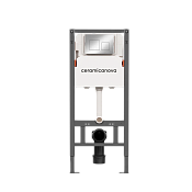 Ceramicanova Balance/Square Инсталляция для унитаза, панель слива и крепеж, цвет: хром глянцевый CN121002CH