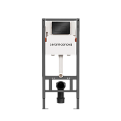 Ceramicanova Balance/Square Инсталляция для унитаза, панель слива и крепеж, цвет: черный матовый CN121002MB