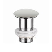 Ceramicanova Донный клапан с керамической крышкой, без перелива, цвет: серый матовый CN2000MSG