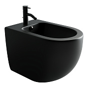 Ceramicanova Metropol Биде напольное 36х57 см, перелив, отверстие под смес., цвет: черный матовый CN4005MB