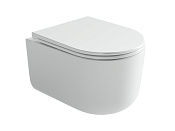 Ceramicanova Ulma Унитаз подвесной безободковый с крышкой микролифт, торнадо, цвет: белый глянцевый CN4006T